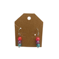 Pink, Purple & Blue Dangle Earrings (1 pair)