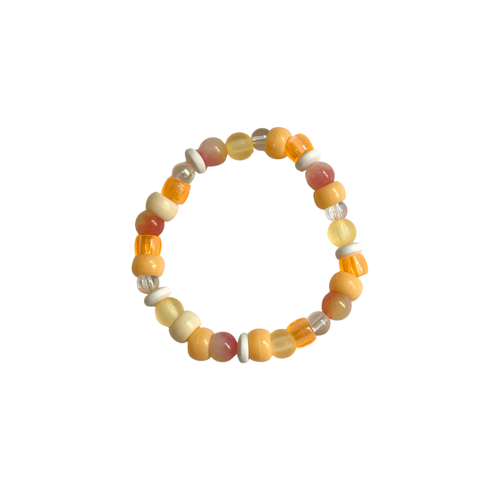 Orange Beaded Bracelet