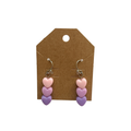 Purple Heart Dangle Earrings (1 pair)