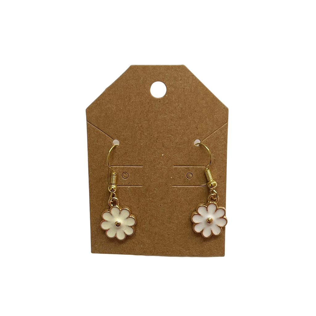 Metal Flower Dangle Earrings (1 pair)