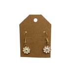 Metal Flower Dangle Earrings (1 pair)