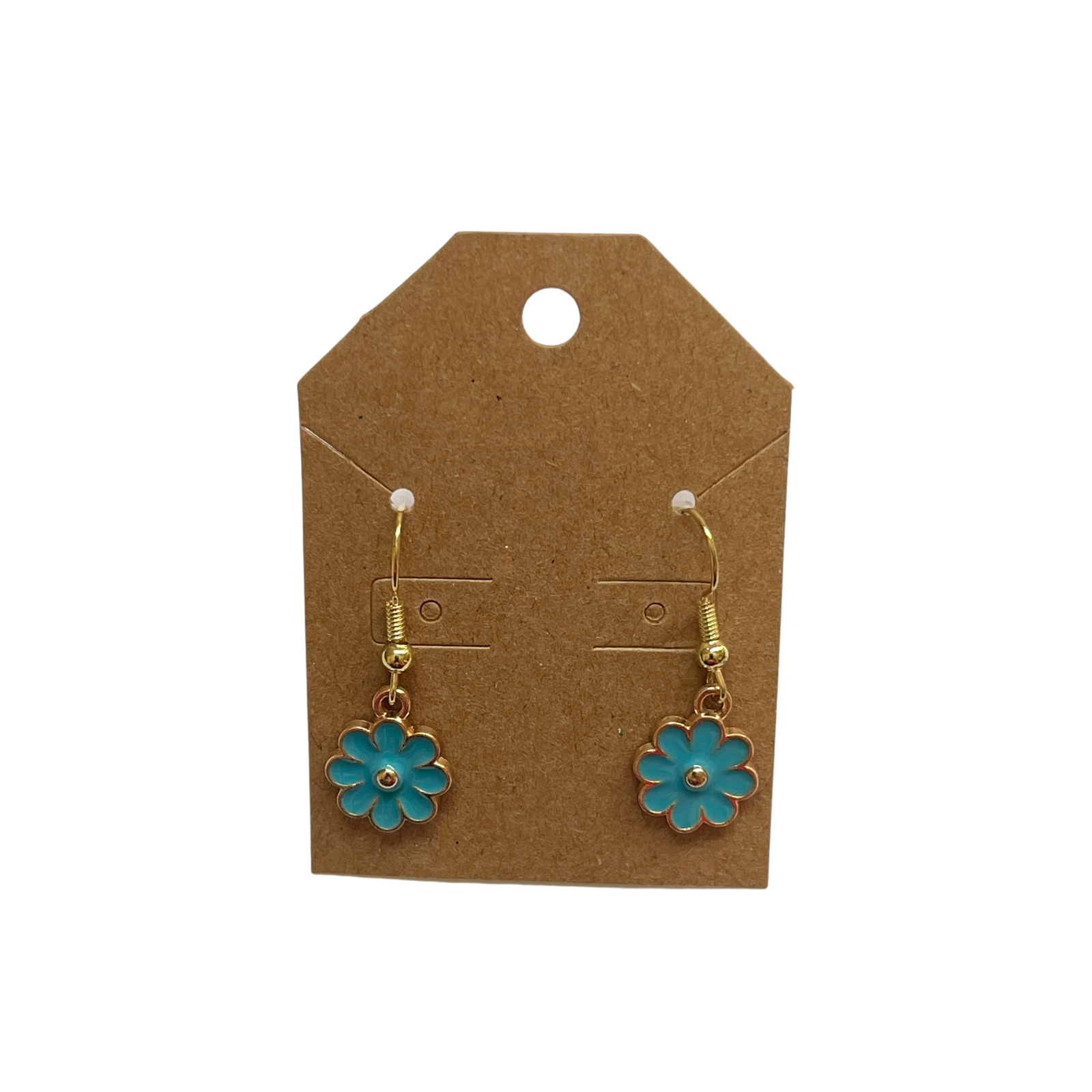 Metal Flower Dangle Earrings (1 pair)