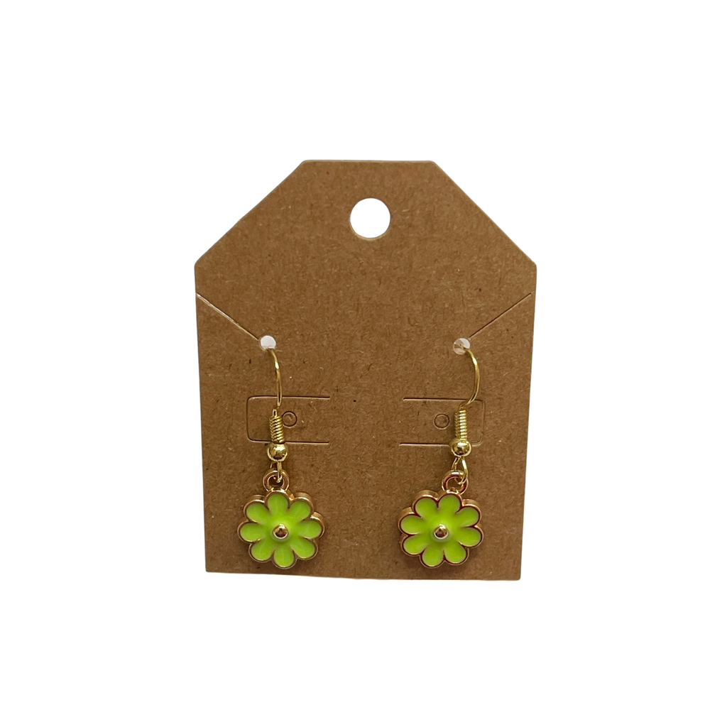 Metal Flower Dangle Earrings (1 pair)