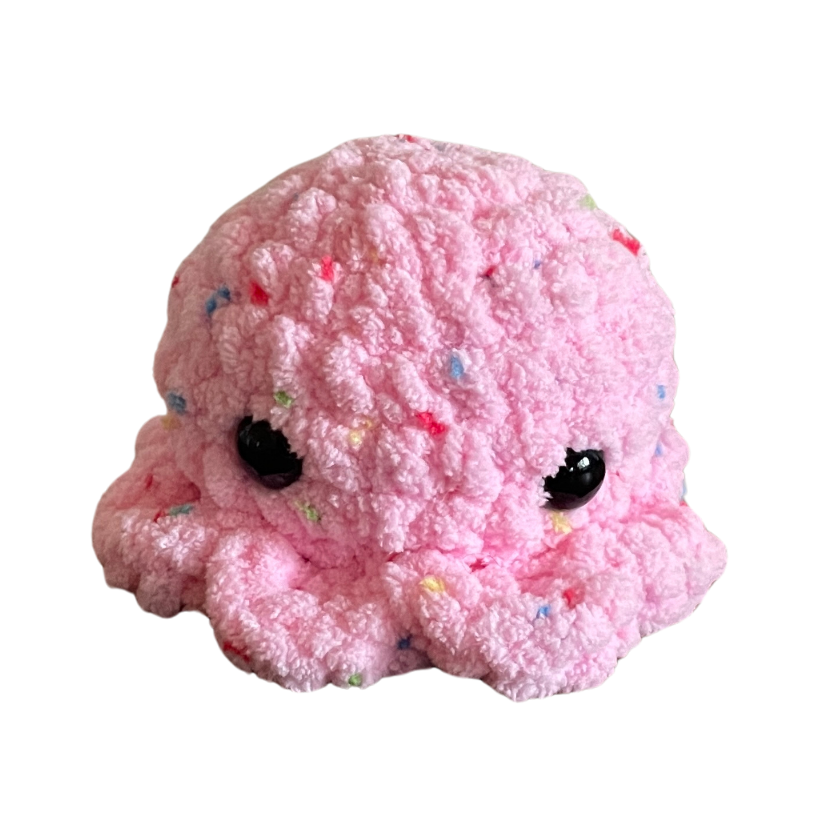 Pink Speckled Crocheted Octopus Plushie (1 pc)