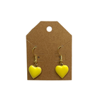 Metal Heart Dangle Earrings (1 pair)