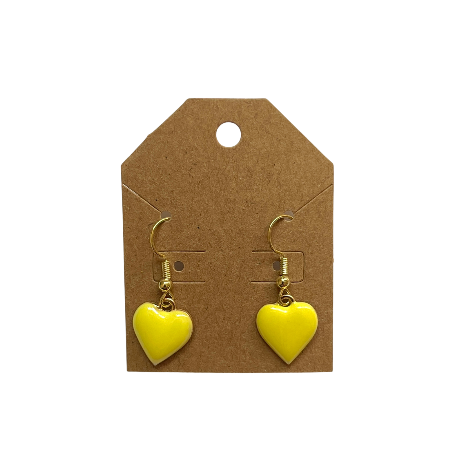 Metal Heart Dangle Earrings (1 pair)