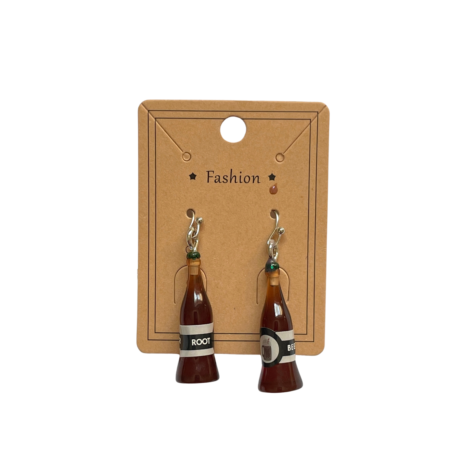 Root Beer Bottle Dangle Earrings (1 pair)