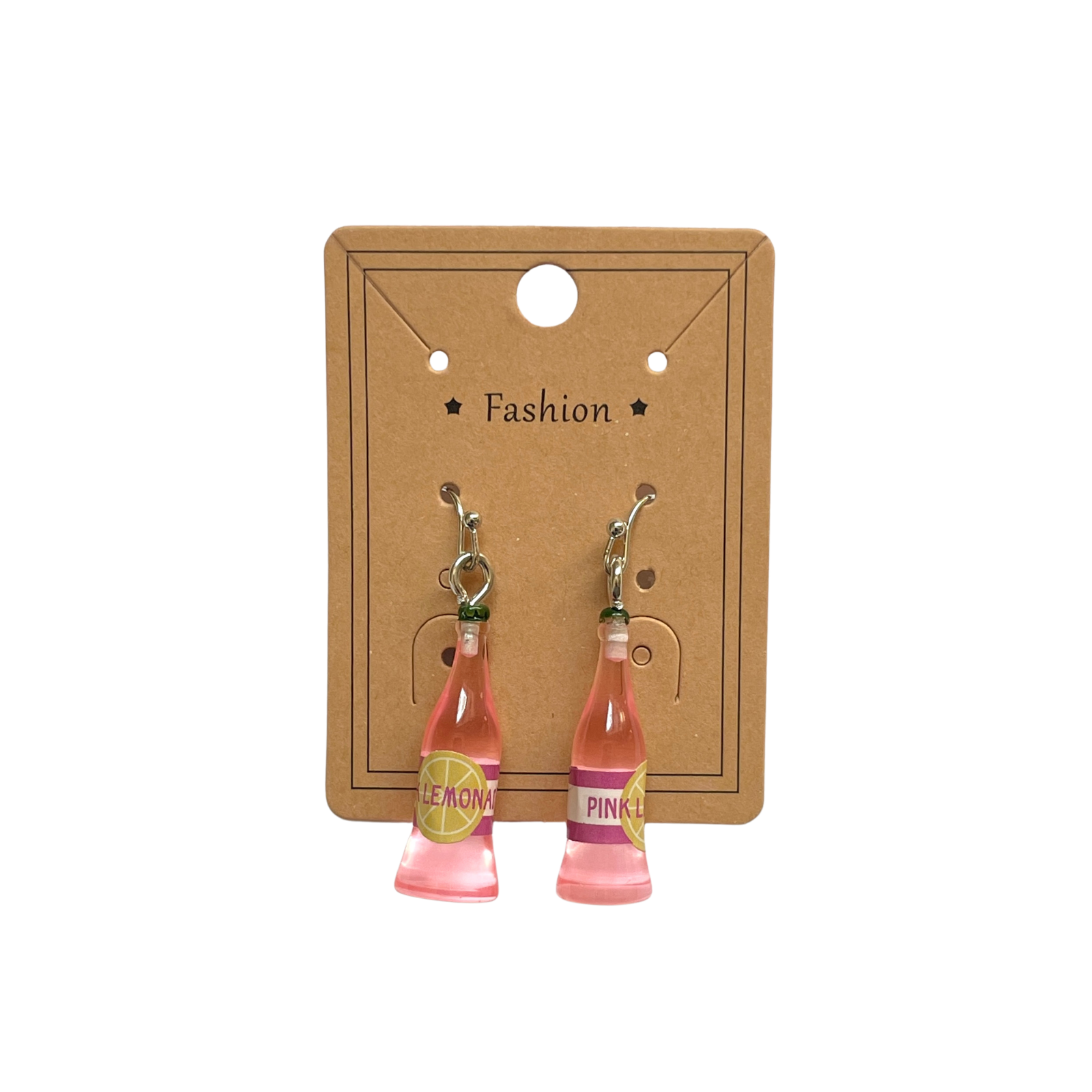 Strawberry Lemonade Bottle Dangle Earrings (1 pair)
