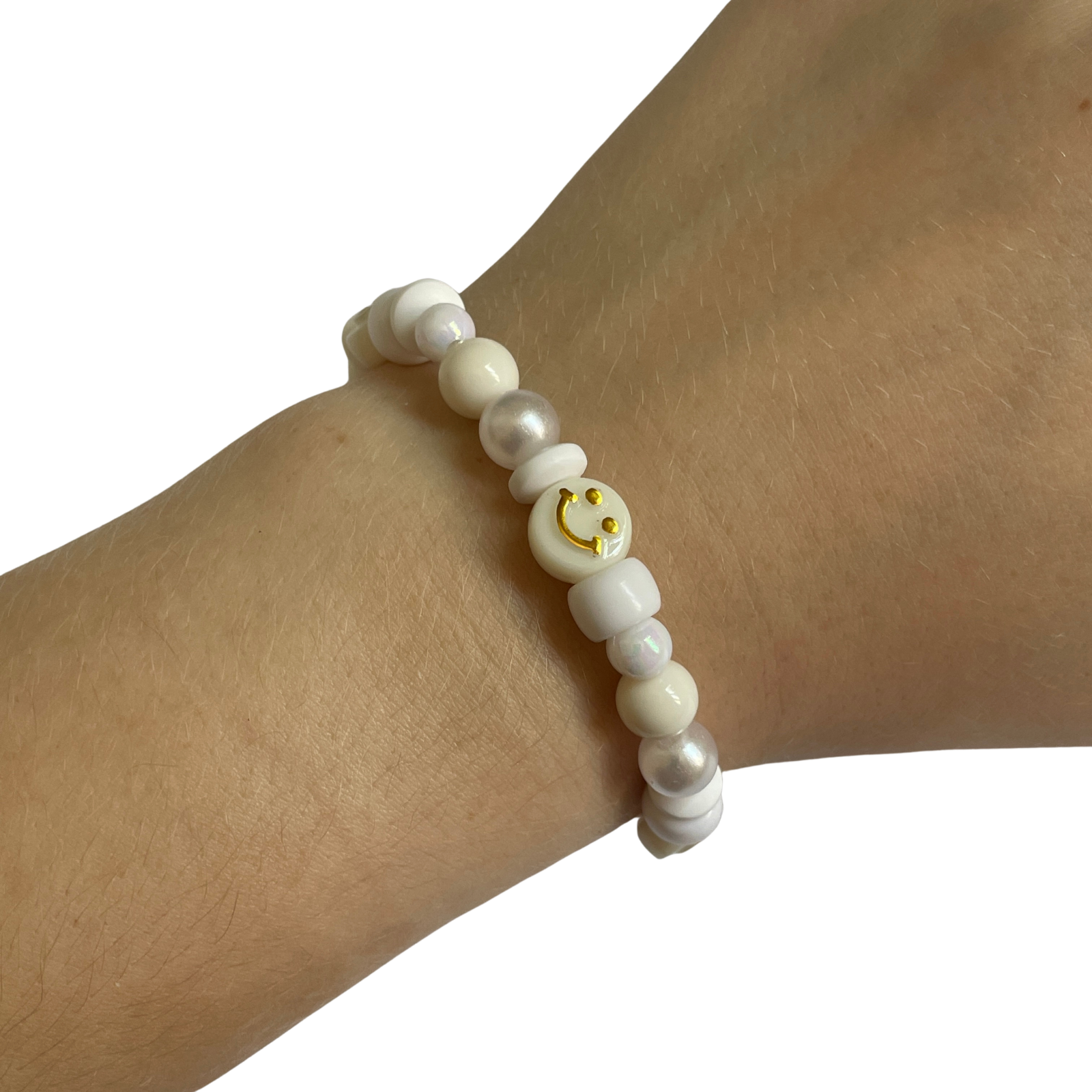 White Beaded Bracelet