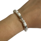 White Beaded Bracelet