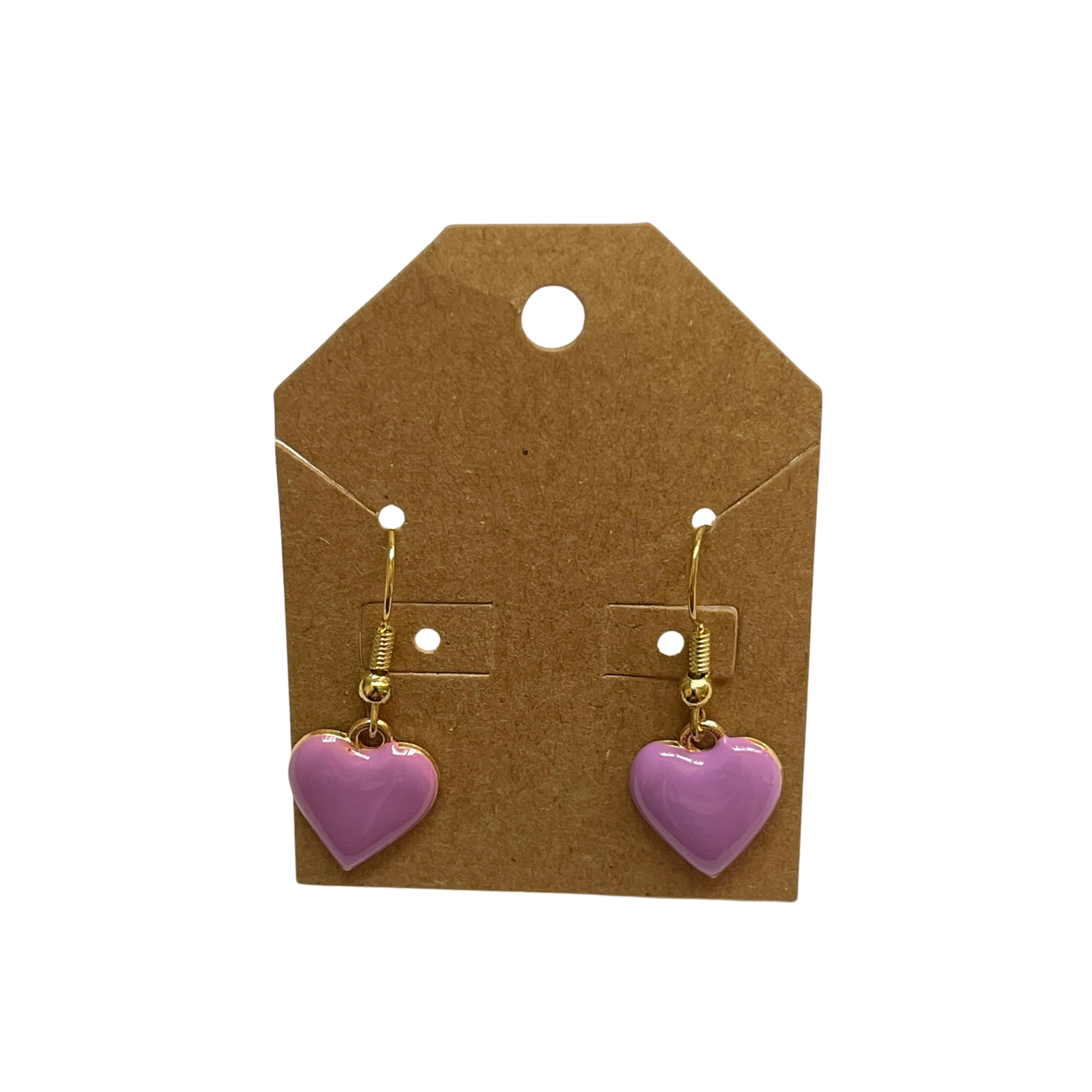 Metal Heart Dangle Earrings (1 pair)