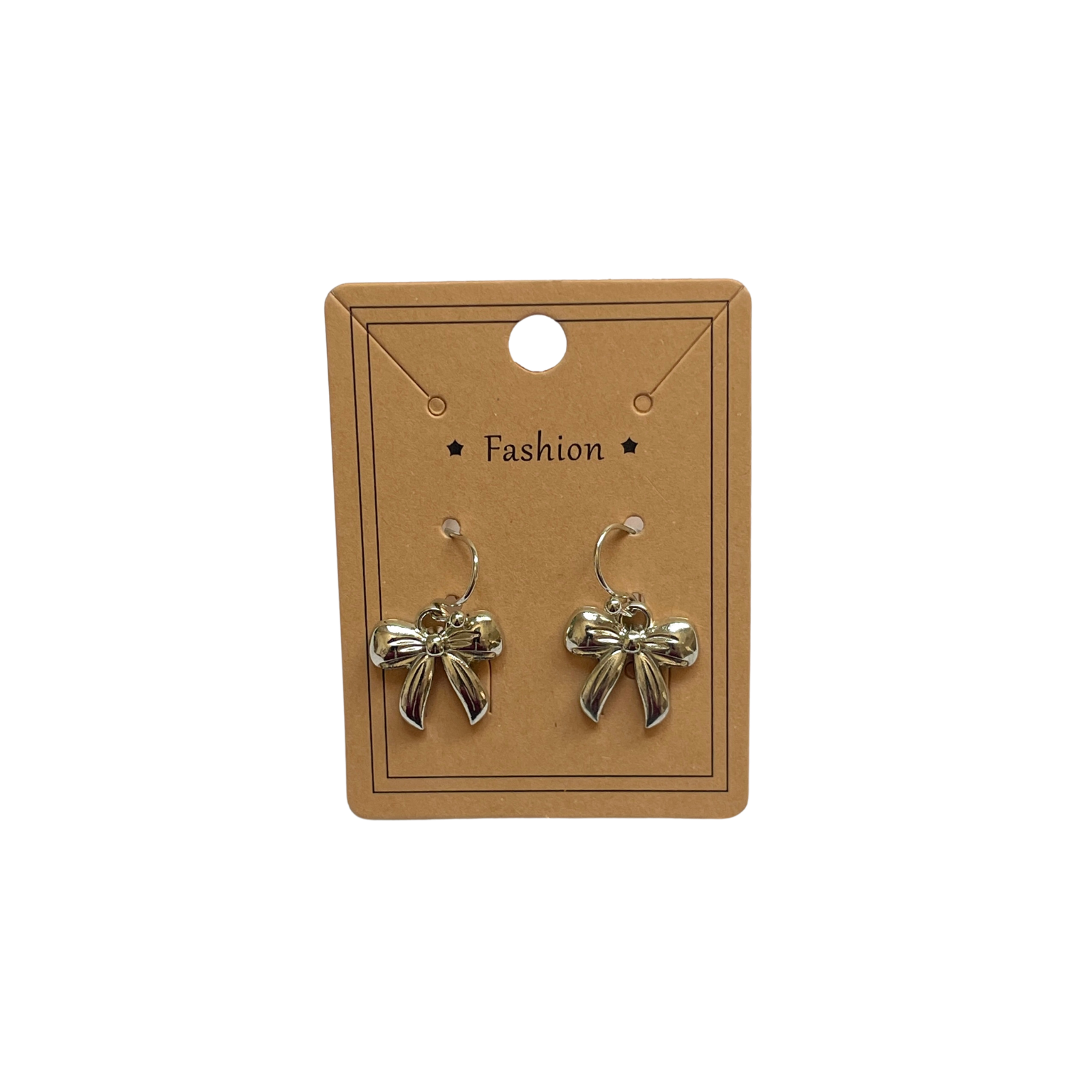 Silver Bow Dangle Earrings (1 pair)