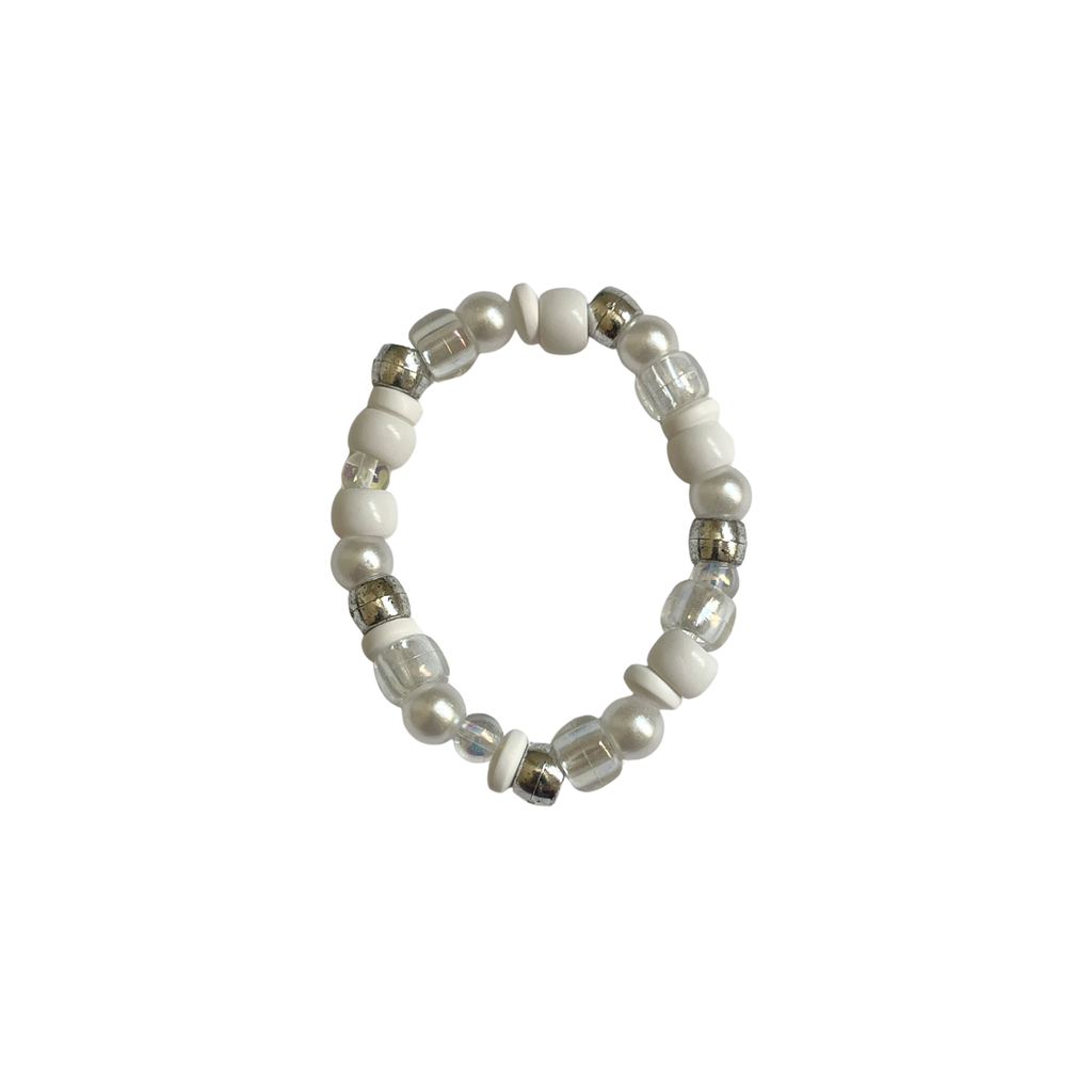 White Beaded Bracelet