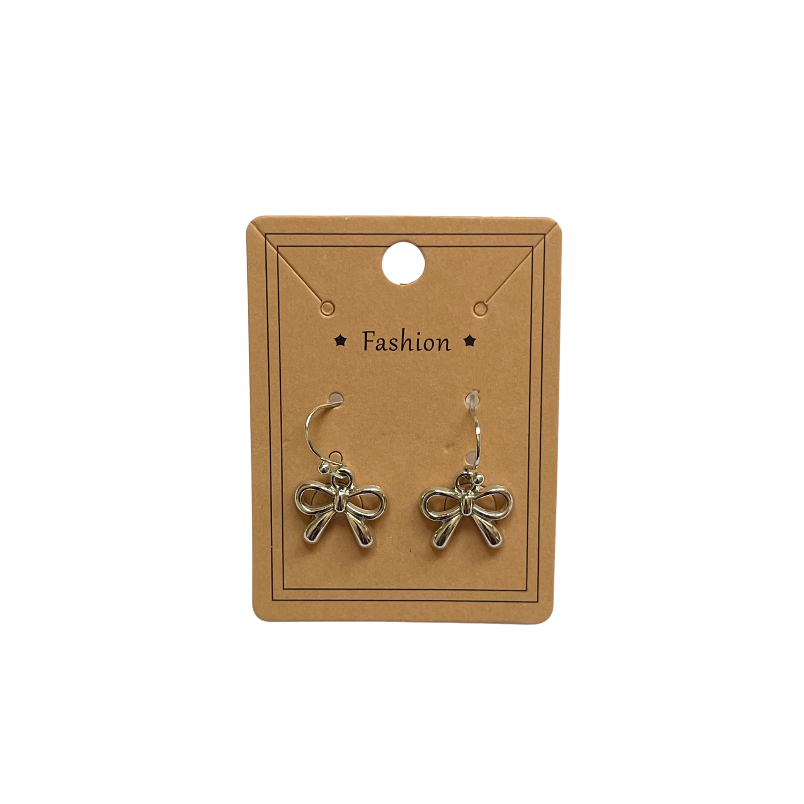 Silver Bow Dangle Earrings (1 pair)