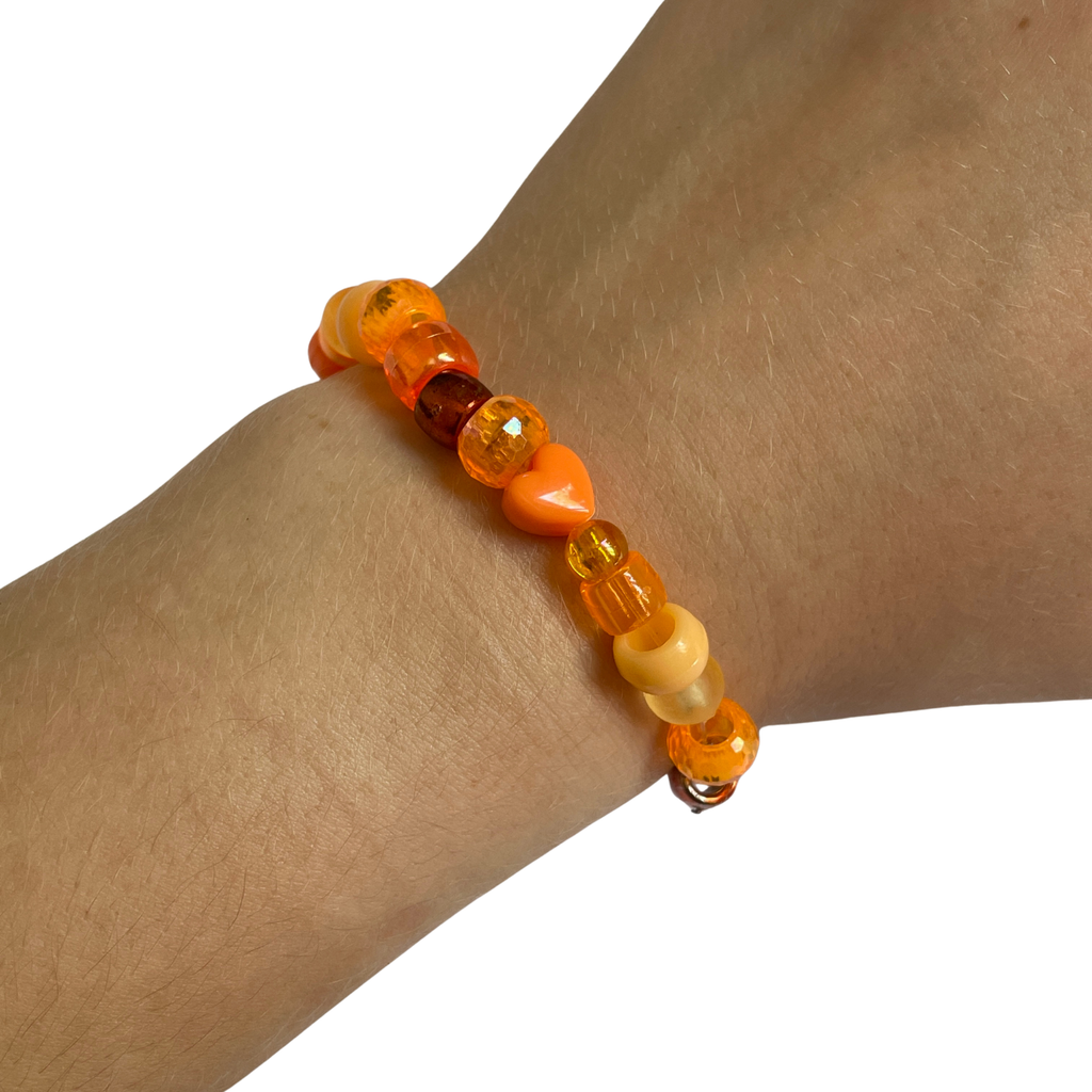 Orange Beaded Bracelet