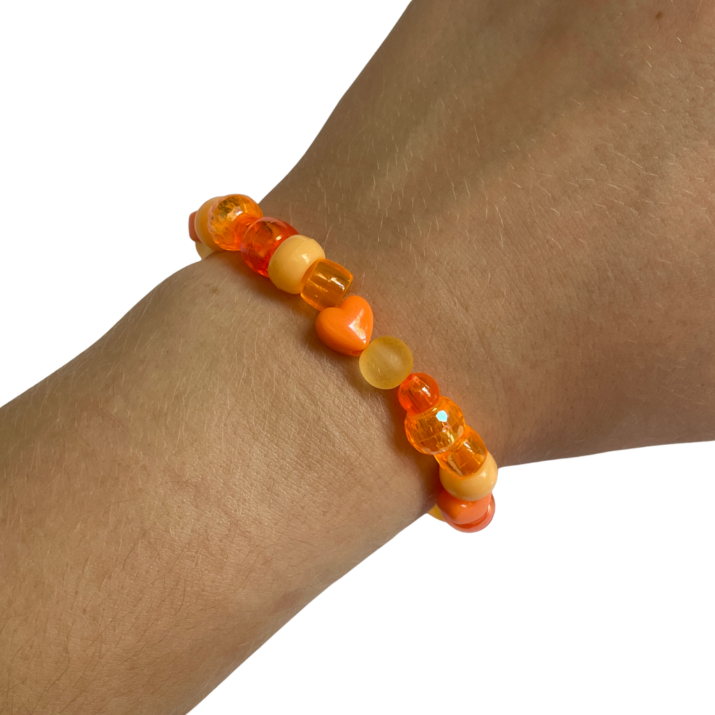 Orange Beaded Bracelet